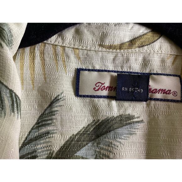 Tommy Bahama 100% Silk Shirt XL Green Palm Tropical Resortwear, Holiday Gift - Picture 7 of 9